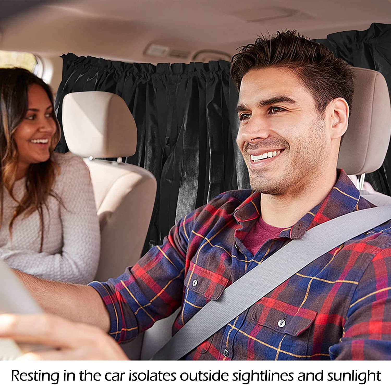 ZATOOTO Car Curtains Divider Privacy Window Sun Shade Side Windshield Magnetic Sunshades Covers Travel Removable Simple Walmart