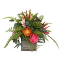 thumbnail image 3 of Jenny Silks Assorted Tropical Flowers and Greens Silk Flower Arrangement in Pot - 13W  x13D x 15H, 3 of 4