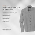 thumbnail image 7 of MERCER+METTLE Unisex Long Sleeve Stretch Woven Shirt | Lightweight Button Up for Men & Women, Business Casual Shirt - Night Navy L, 7 of 7