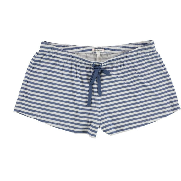 P.J. Salvage Womens Striped Pajama Shorts, Blue, Medium