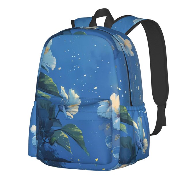 Disketp Hibiscus Flowers Calm Water Mochila Escolar de Gran Capacidad y Peso Ligero, Mochila de Viaje Ideal para Escuela, Trabajo y Uso Diario, Cómoda y con Estilo