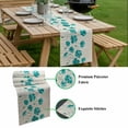 thumbnail image 5 of Turquoise Flowers Table Runner - 108 Inch Long, Kitchen Dining Table Runner Dresser Scarves, Spring Retro Watercolor Botanical Floral Farmhouse Decor for Coffee Tables Wedding Party Banquet, 5 of 8