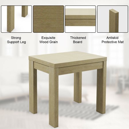 Gymax Set Of 2 European Style End Coffee Table Nightstand Bedroom Living Room Oak Walmart Canada