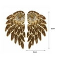 thumbnail image 6 of Grandest Birch 1 Pair Ear Studs Rhinestone Inlaid Christmas Gifts Alloy Women Angel Wing Ear Studs for Daily Life Rhinestone,Alloy, 6 of 8