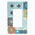 thumbnail image 5 of Metal Light Switch Plate Cover Colorful Multi-Pattern Tile Collage TIL043, 5 of 13