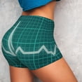 thumbnail image 4 of Lsque ECG Wave Pattern High Waisted Biker Shorts for Women-Tummy Control Fitness Athletic Workout Running Yoga Gym Shorts,Moisture-Wicking-Large, 4 of 9
