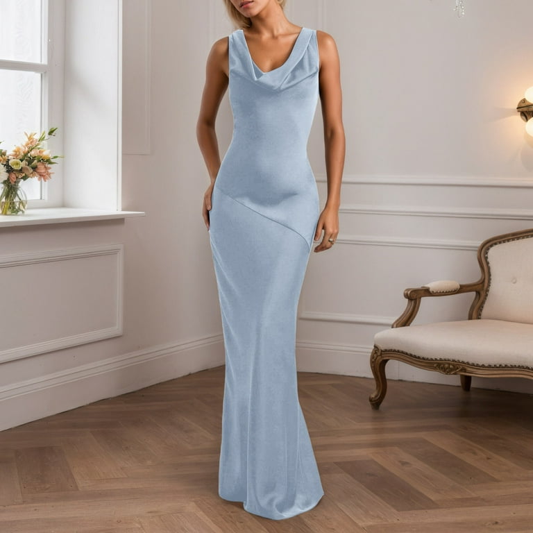 sachin and babi light blue dress Maroon IKRUSH Nova Plunge Cowl Neck Backless Maxi Dress With Back Slit