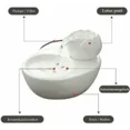 thumbnail image 4 of 1 pc ceramic pet fountain - Lotus vertical, 4 of 4