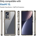 thumbnail image 6 of Case for Xiaomi Mi 12 Phone Case Slim Dropproof [Defend from Drop/Scratch/Slip/Fingerprint] Clear Acrylic Hard Back Soft TPU Bumper Hybrid Phone Cover for Xiaomi Mi 12-Crystal Black, 6 of 8