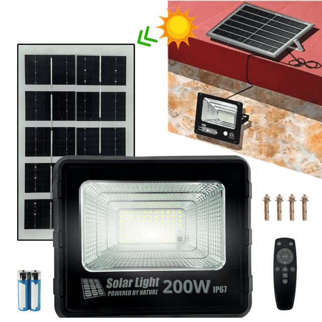 Reflector Solar 200W Control Remoto Programable Moreka