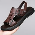 thumbnail image 4 of Men's Sandals, Arch Support Slides Fashion Casual Spring And Summer Sandals Integrated Breathable Non-Slip Soft Bottom Thick Bottom Beach Sandals, 4 of 8