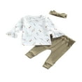 thumbnail image 1 of EIMELI Baby Boys 2PCS Pants Sets Long Sleeve Round Neck Sweatshirt Tops Solid Color Pants Sets, 1 of 5