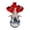 Red#007, variant on Crystal Rose Flower Figurine, Glass Flower Bouquet Gifts for Women Girlfriend Wife, Handmade Crystal Flower Collectible Home Table Decor ​for Christmas Day Wedding Anniversary (Multicolor)