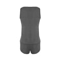 thumbnail image 6 of Women's Solid Color Loose Fit Drawstring Swimsuit with Chest Cushion and Split Leg Design, 6 of 6