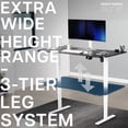 thumbnail image 6 of VIVO Black / White Electric Height Adjustable Stand Up Desk Frame with Top, 6 of 8