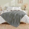 thumbnail image 3 of Cozy Flannel Blanket Printed King Size Bed Blanket for Home Decoration Ultra Soft Lightweight Microfiber Throws King 108 Mid Gray 50"x60", 3 of 8