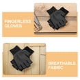 thumbnail image 3 of unbranded 8Pares Guantes Sin Dedos Para Trabajo Con Agarre Firme Y Material Resistente Color Negro, 3 of 8