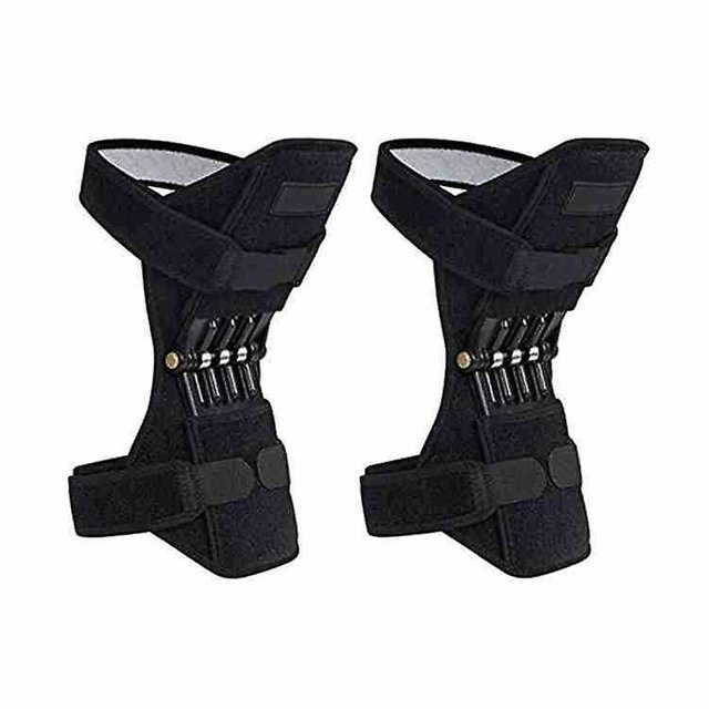 Rodilleras de soporte (actualización) - Almohadillas estabilizadoras de rodilla Power Lift - Potente refuerzo de protección de rodilla con fuerza de resorte de rebote - Rodillera para alivia