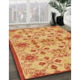thumbnail image 3 of Ahgly Company Machine Washable Indoor Square Abstract Orange Red Area Rugs, 6' Square, 3 of 7