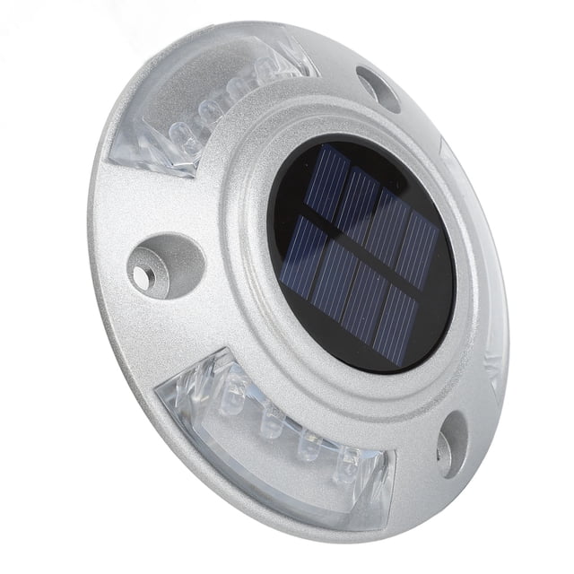 6V 1.8W Aluminum Alloy IP68 Waterproof Solar Dock Light, Solar LED Road Stud, Automatic LED Dock Lamp for Ground Deck Pathway