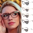 thumbnail image 1 of Gafas de sol retro con forma de ojo de gato, montura de metal, nuevas, con espejo plano, fotocromáticas, antiluz azul, para fotografía callejera, para mujer, con ojos de moda, 1 of 5