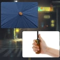 thumbnail image 4 of Unique Bargains Portable Windproof Folding Umbrella with Wooden Handle Deep Blue, 4 of 6