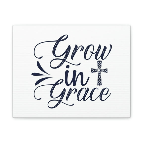 Scripture Walls Grow In Grace 2 Peter 3:18 Ornamental Cross Christian Wall Art Bible Verse Print Ready to Hang Unframed