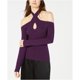 thumbnail image 1 of Bar III Suéter con hombros descubiertos para mujer, Púrpura, Mediano bar III Pull-over, 1 of 1