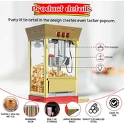 Chicdaze Popcorn Machine with 12 oz Kettle, Makes up to 48 Cups, Vintage-Style Popper with Cart on Wheels for Home