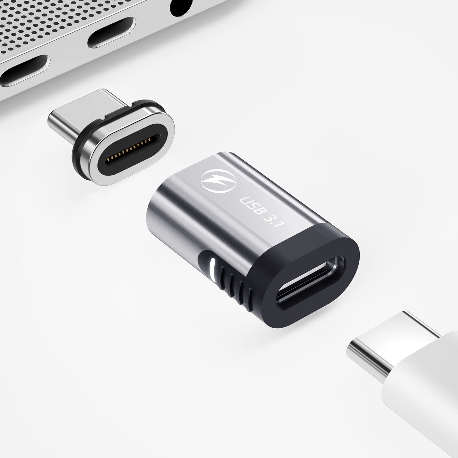 USB C Adapter, 24Pins USB C Adapter Straight with PD 100w Charge USB3.1 10Gbps