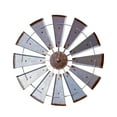 thumbnail image 4 of yotijay Windmill Wall Sculpture Hanging Ornament Vintage Rustic Wall Decor Iron Art for Farmhouse Bedroom Indoor/Outdoor Round 12 Leaves, 4 of 8