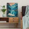 thumbnail image 5 of UXIEQU Elegant Swans Serene Lake Canvas Wall Art Print 15.75x11.81 Inches, 5 of 8