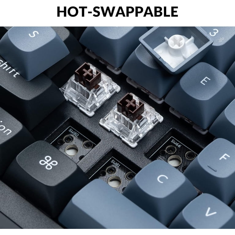 Keychron K10 Wireless Mechanical Keyboard - 104 Key Full Size, Hot-Swappable Gateron Brown, White Backlight, Mac/Win
