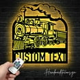 thumbnail image 2 of Handmadetneonsign Custom Coal Train Metal Wall Art with LED Light - Personalized Train Driver Name, 2 of 5