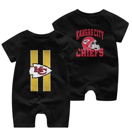 

Kansas_City_Chiefs Team fan Apparel T-Shirt Logo Newborn Baby short sleeve jumpsuit Game Day T-Shirt Gift Unisex