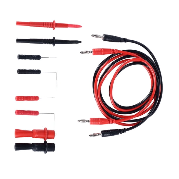 Kit De Cables De Prueba Para Multímetro, Juego De 10 Piezas De Sondas De Prueba Eléctricas, Carcasa De Silicona Multifuncional Para La Industria