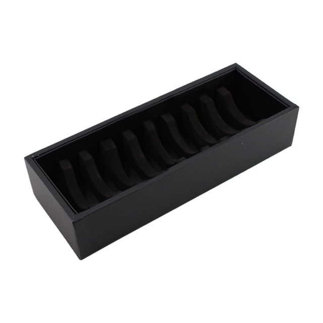 Organizador de pulseras con 10 ranuras, caja de almacenamiento multifunción, expositor de pulseras de mesa Negro