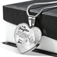 thumbnail image 3 of Noyal To My Daughter Heart Pendant Chain Necklace for Daughter Love Mom Birthday Christmas Gift, 3 of 3