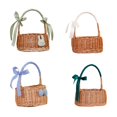 thumbnail image 4 of CNKOO Laundry Seagrass Baskets Souvenir Photographic Props With Handle Willow Wicker Rattan Hanging Flower Pot, 4 of 11