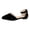 stag126-Black, variant on BRICH Women's Low Wedge Pointed Toe Ankle Strap Dress Comfortable Casual Flats Shoes for Prom Party Wedding Red 9