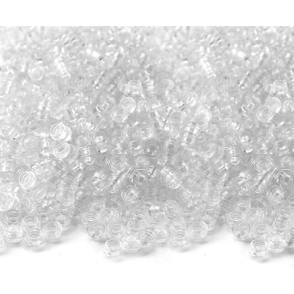 1000PCS Transparent Clear Round Plates 1X1 Building Blocks Parts and Pieces Mini Bricks Dots Bulk Studs Accessories Compatible with Major Brand 4073