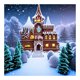thumbnail image 1 of Pintura de diamante 5D DIY Taladro redondo completo Snowscape House Kit Home Decor Craft FLhrweasw Nuevo, 1 of 9