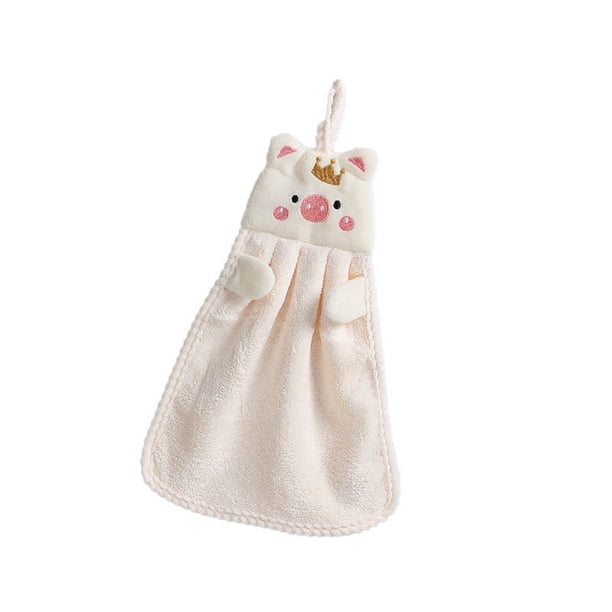 Toallas De Mano Con Trabillas Para Colgar, Suaves Y Fuertes Toallas De Baño Para Niños, Juego De Toallas De Secado De Manos De Terciopelo Coral, Toallas De Baño Con Punta De Los