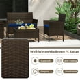 thumbnail image 3 of Topbuy 8 Piece Patio Rattan Conversation Set Outdoor Wicker Furniture Set w/ Chair Loveseat & Tempered Glass Table Navy, 3 of 9