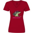 thumbnail image 3 of Inktastic Gator Country Sunny Gator in Pink Sunglasses Women's V-Neck T-Shirt, 3 of 5