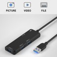 thumbnail image 4 of Concentrador de datos ultradelgado USB 3.0 de 4 puertos, para Surface Pro, para XPS, para PC portátil, para unidades flash USB, para HDD móvil y más, 4 of 9