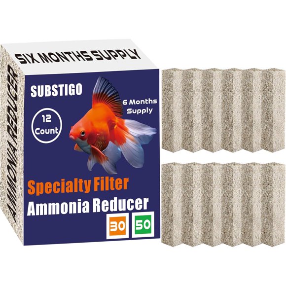shiyou-Ammonia Reducer Filter Pads Power Filter Pads for Aqueon Ammonia Reducer Filter Pads Quietflow Power 30 Led Pro Model 50 Fish Tank Filter Pads Fish Tank Filter Pads 12 Packs Size 30/50