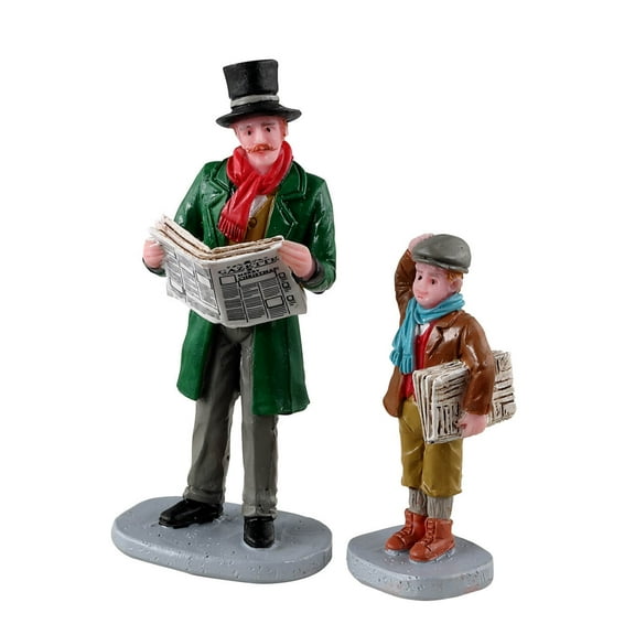 LEMAX Merry Newsboy, set of 2 #32203