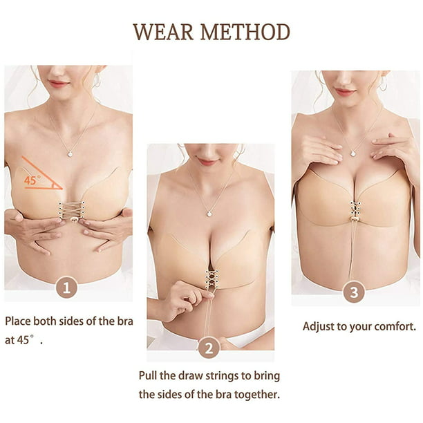 Strapless Bra Pads Lift Up Silicone Adhesive Invisible Stick On Nipple  Covers