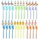thumbnail image 3 of 24 pajitas reutilizables de plástico para beber de animales de la selva para niños, suministros para fiestas temáticas de animales de granja en colores aleatorios, 3 of 10